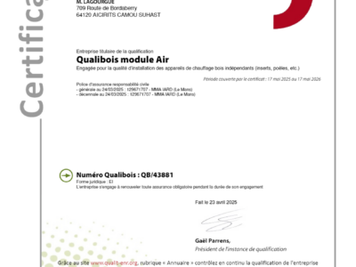 Attestation RGE Qualibois